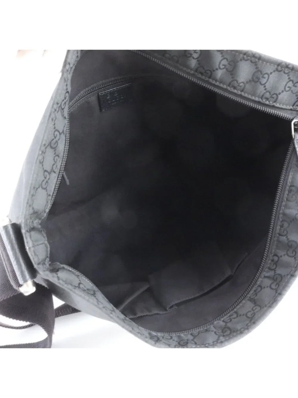 Gucci GG Nylon Leather Shoulder Bag Crossbody Messenger Business Tote